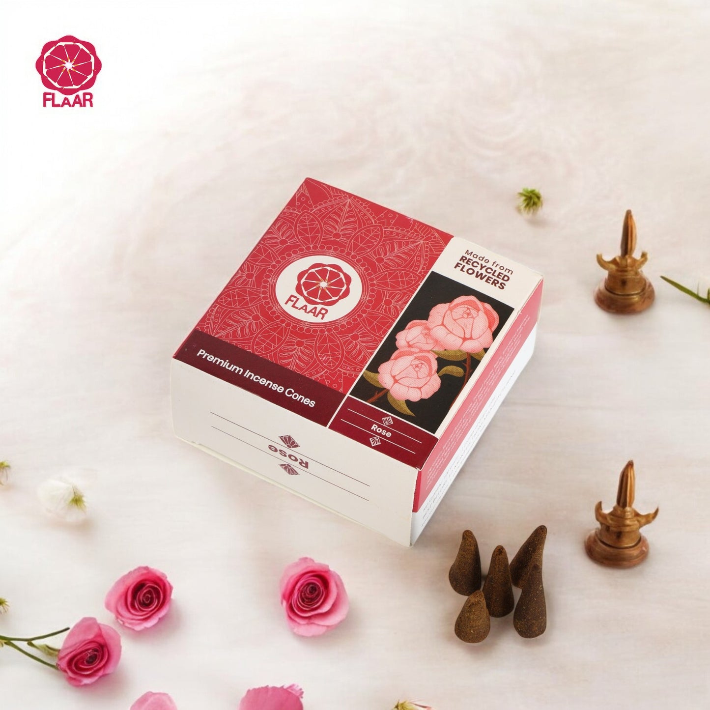 FLAAR Incense Cones - Rose Fragrance