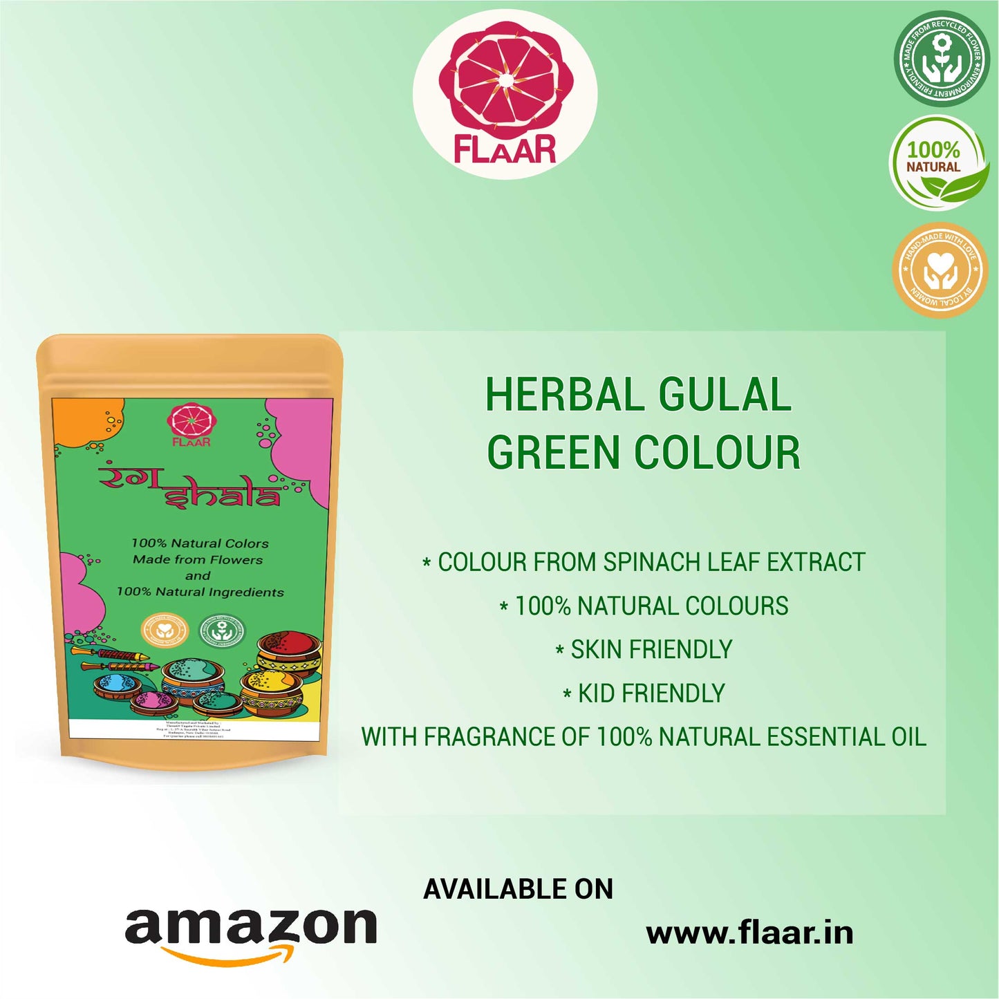 FLAAR Herbal Holi Colors – 100% Natural & Skin-Friendly