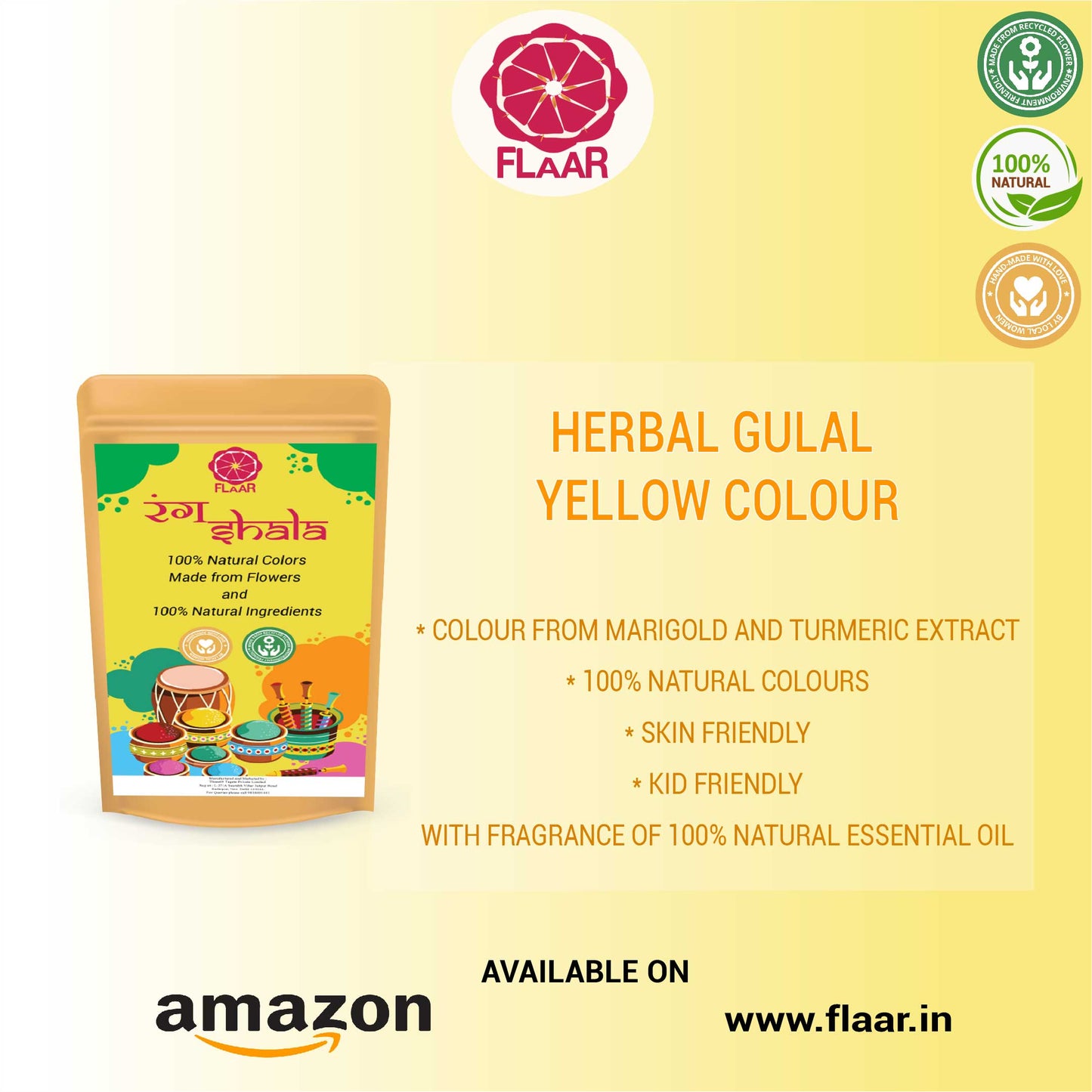 FLAAR Herbal Holi Colors – 100% Natural & Skin-Friendly